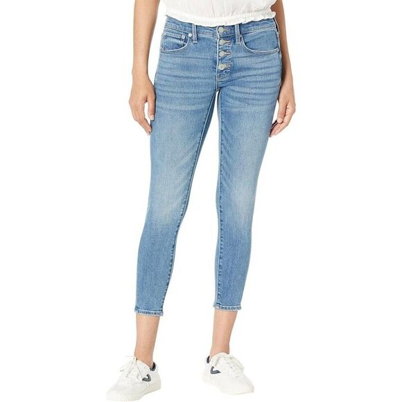 Lucky Brand Ava Record Deal Jeans Womens 18/34 Blue Denim Mid-Rise Skinny ERK701 - Picture 1 of 8